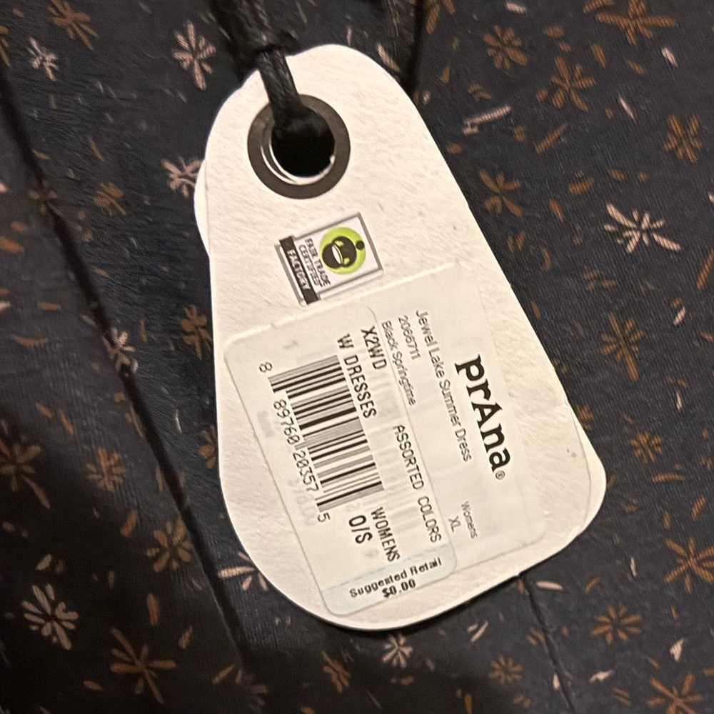 NWT💎Prana Jewel Lake Summer Dress XL Black Spring time built in Bra Retail $117 - Picture 2 of 5